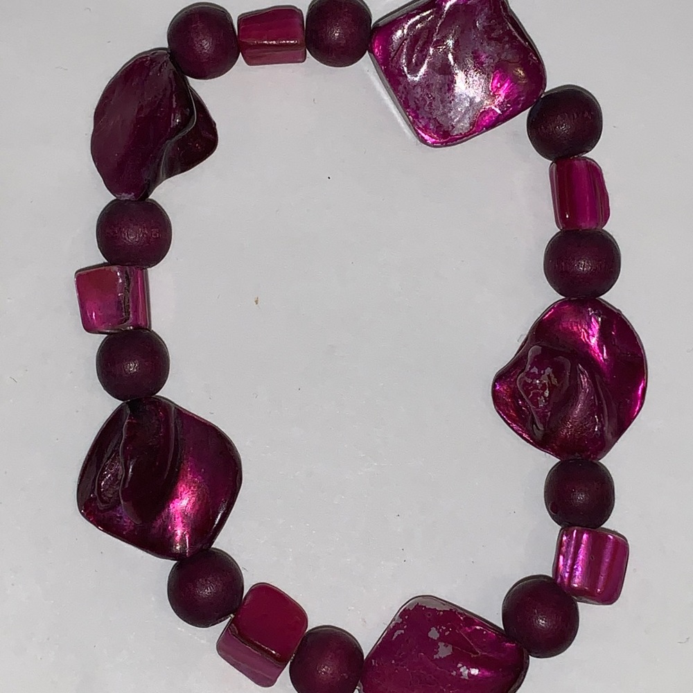 Vintage Boho Tumbled Stone Bracelet Hippie Chic